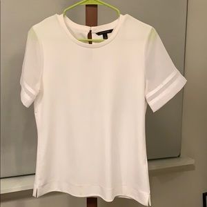 White Banana Republic short sleeve blouse
